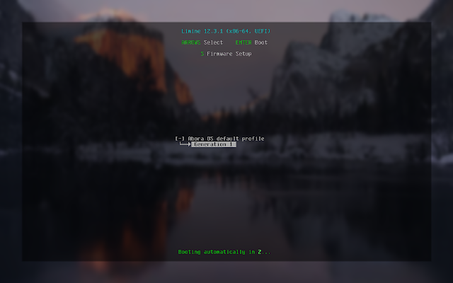 UEFI boot screen